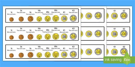 teaching money euro